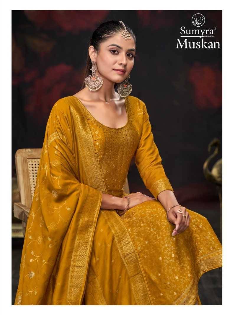 Muskan By Sumyra 22001 To 22004 Series Beautiful Stylish Suits Fancy Colorful Casual Wear & Ethnic Wear & Ready To Wear Pure Viscose Pashmina Print With Work Dresses At Wholesale Price