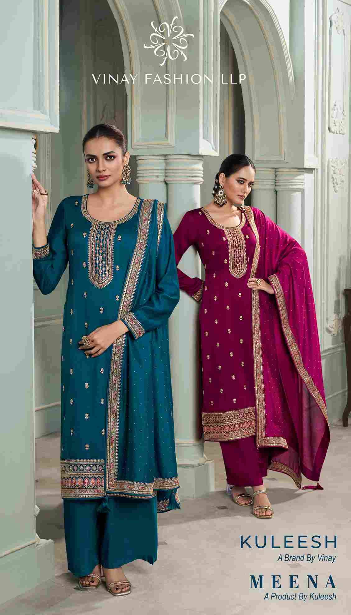 Meena By Vinay Fashion 69991 To 69994 Series Designer Festive Suits Collection Beautiful Stylish Fancy Colorful Party Wear & Occasional Wear Silk Georgette Dresses At Wholesale Price