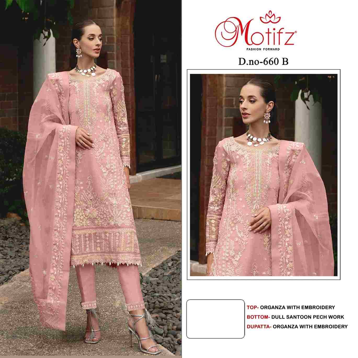 Motifz Hit Design 660 Colours By Motifz 660-A To 660-C Series Beautiful Pakistani Suits Colorful Stylish Fancy Casual Wear & Ethnic Wear Organza Dresses At Wholesale Price