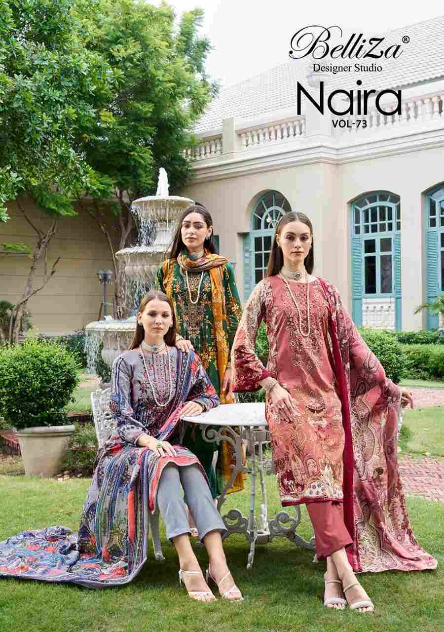 Naira Vol-73 By Belliza 969-001 To 969-008 Series Beautiful Festive Suits Stylish Fancy Colorful Casual Wear & Ethnic Wear Pure Cotton Print Dresses At Wholesale Price