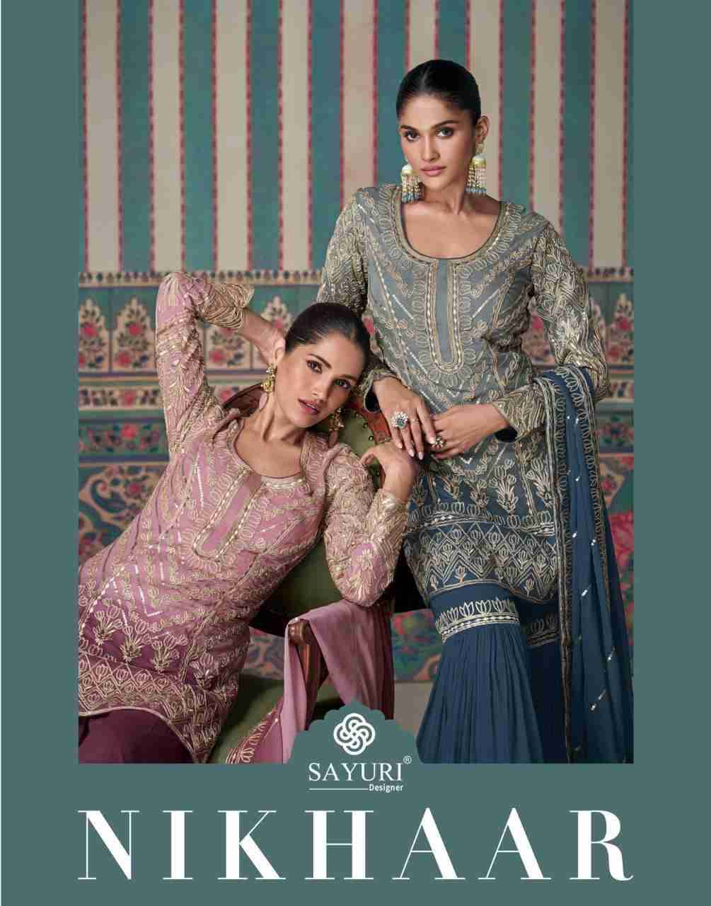 Nikhaar By Sayuri 5624 To 5625 Series Beautiful Stylish Suits Fancy Colorful Casual Wear & Ethnic Wear & Ready To Wear Heavy Georgette Dresses At Wholesale Price