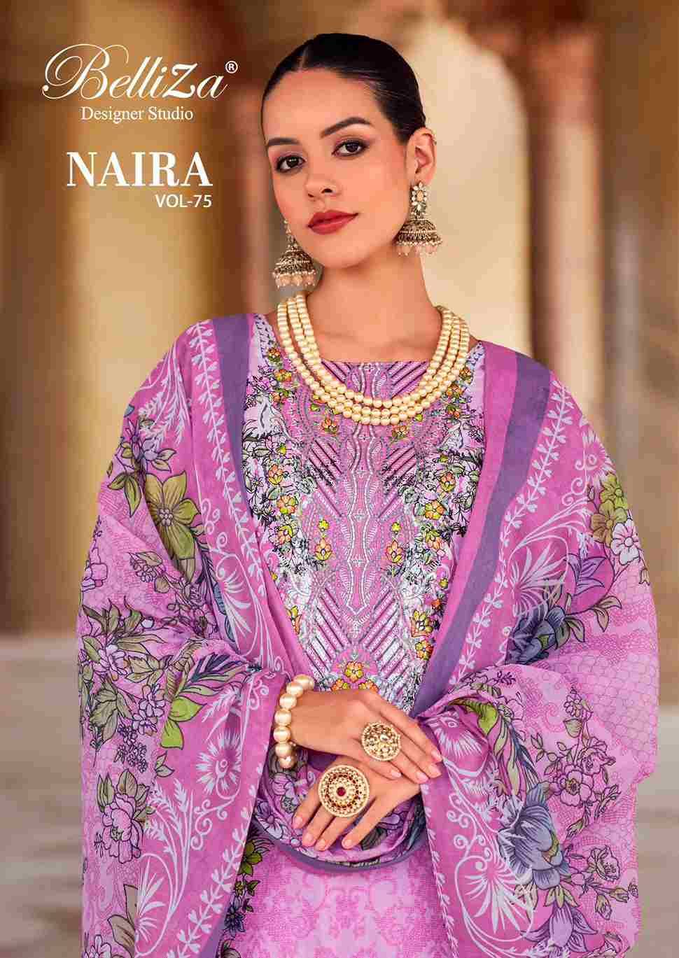 Naira Vol-75 By Belliza 971-001 To 971-008 Series Beautiful Festive Suits Stylish Fancy Colorful Casual Wear & Ethnic Wear Pure Cotton Print Dresses At Wholesale Price