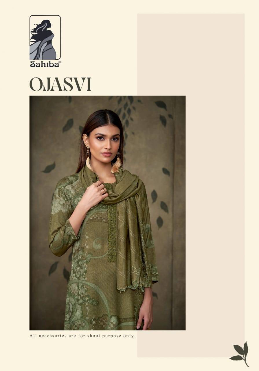 Ojasvi By Sahiba Fabrics Beautiful Festive Suits Colorful Stylish Fancy Casual Wear & Ethnic Wear Staple Twill Dresses At Wholesale Price