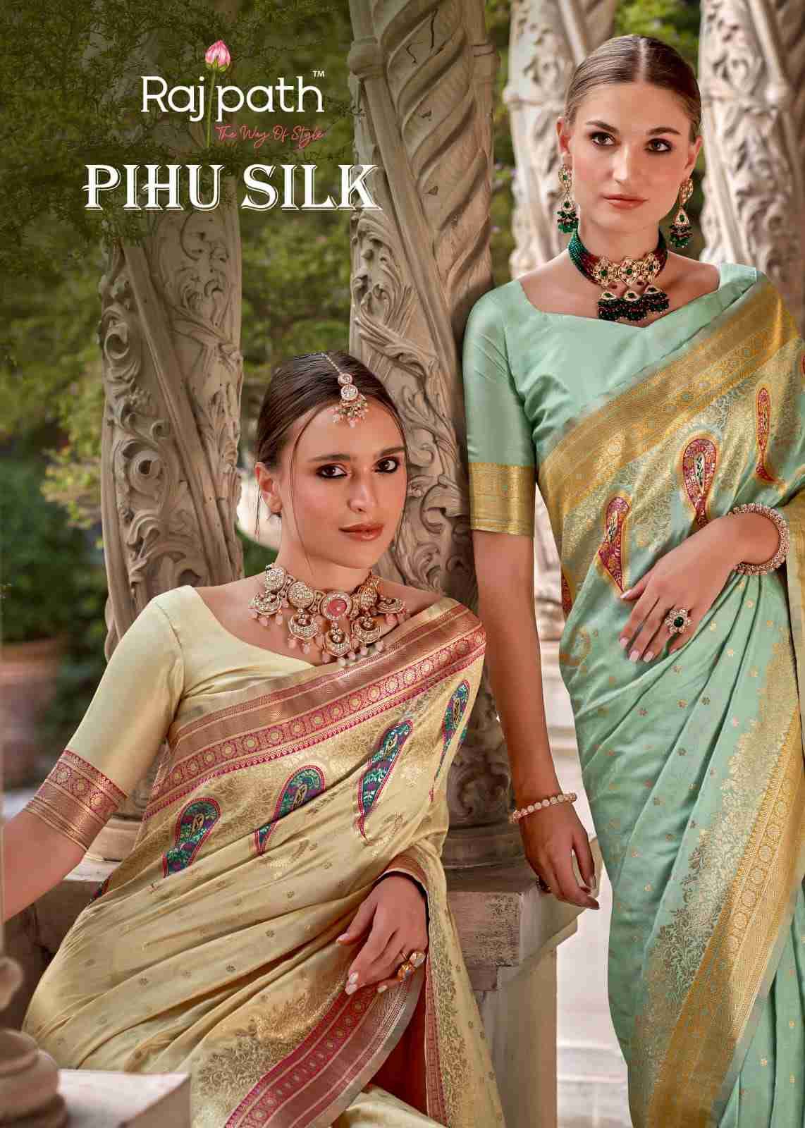 Pihu Silk By Rajpath 490001 To 490006 Series Indian Traditional Wear Collection Beautiful Stylish Fancy Colorful Party Wear & Occasional Wear Soft Silk Sarees At Wholesale Price