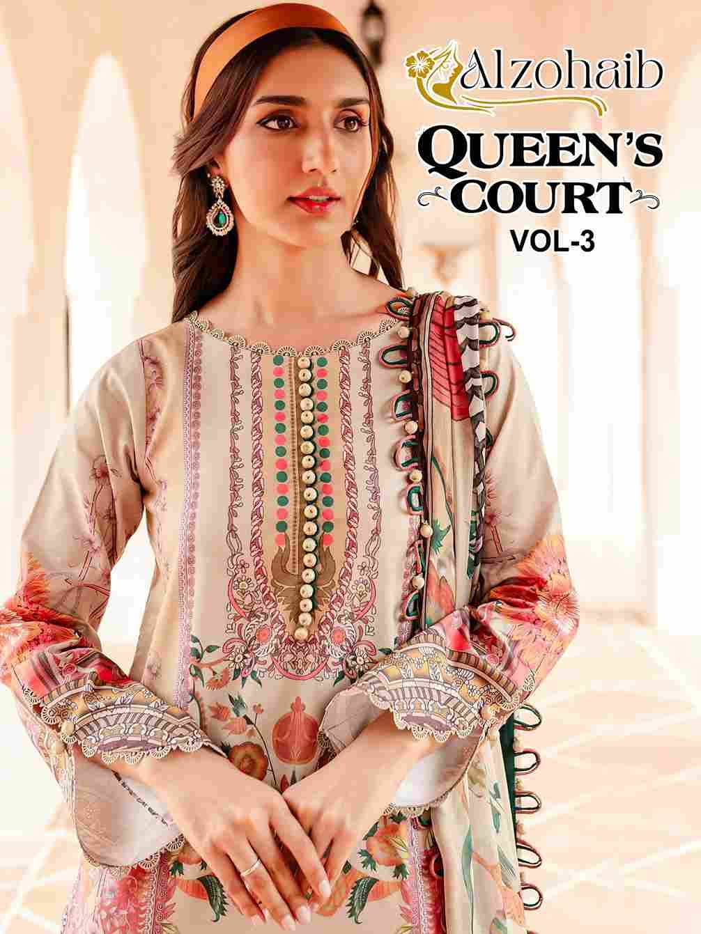 Queens Court Vol-3 By Alzohaib 1067 To 1070 Series Wholesale Designer Pakistani Suits Collection Beautiful Stylish Fancy Colorful Party Wear & Occasional Wear Pure Cotton Print Dresses At Wholesale Price