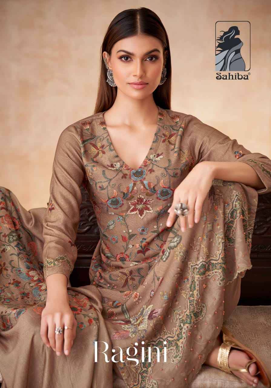 Ragini By Sahiba Fabrics Beautiful Festive Suits Stylish Fancy Colorful Casual Wear & Ethnic Wear Staple Twill Dresses At Wholesale Price