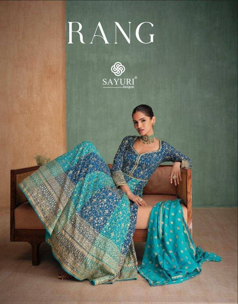 Rang By Sayuri 5656 To 5657 Series Designer Stylish Fancy Colorful Beautiful Party Wear & Ethnic Wear Collection Georgette Gown With Bottom At Wholesale Price