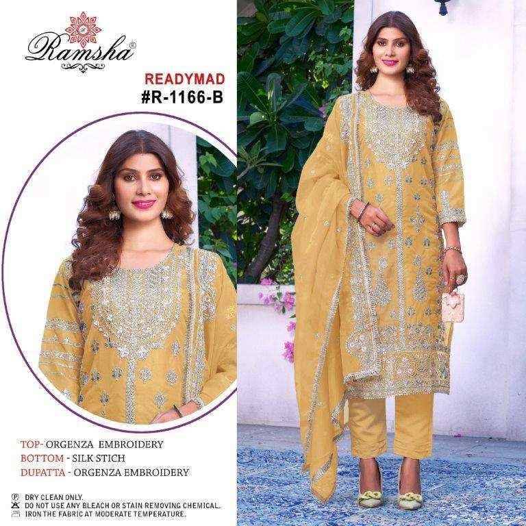 Ramsha 1166 Colours By Ramsha 1166-A To 1166-D Series Beautiful Pakistani Suits Colorful Stylish Fancy Casual Wear & Ethnic Wear Organza Dresses At Wholesale Price