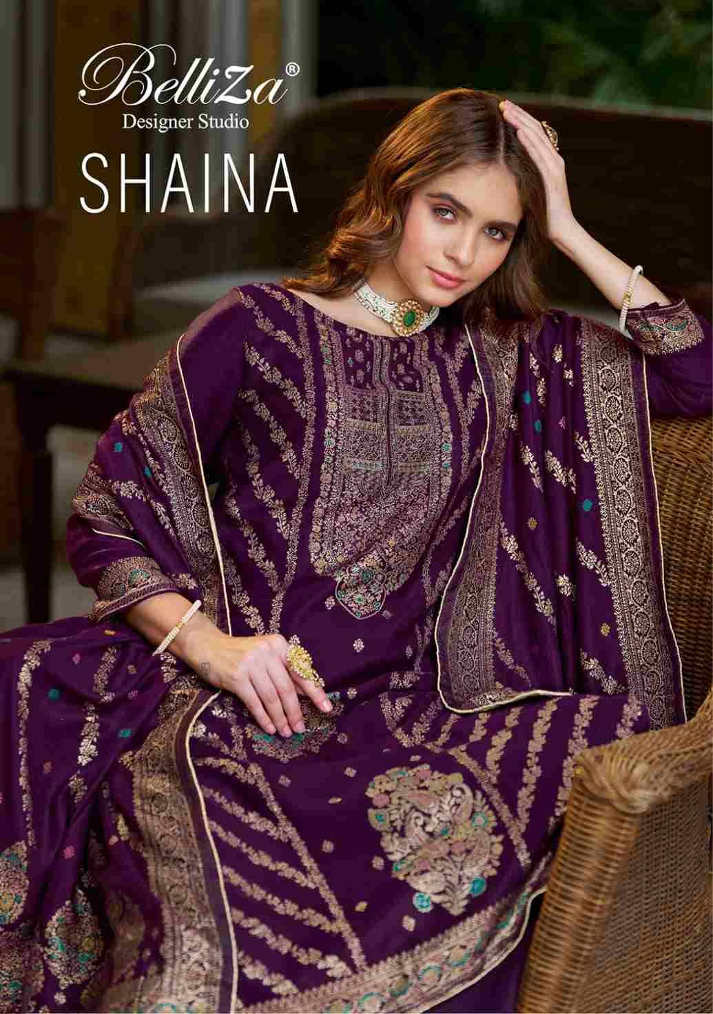 Shaina By Belliza 968-001 To 968-006 Series Beautiful Suits Colorful Stylish Fancy Casual Wear & Ethnic Wear Pure Viscose Pashmina Embroidered Dresses At Wholesale Price