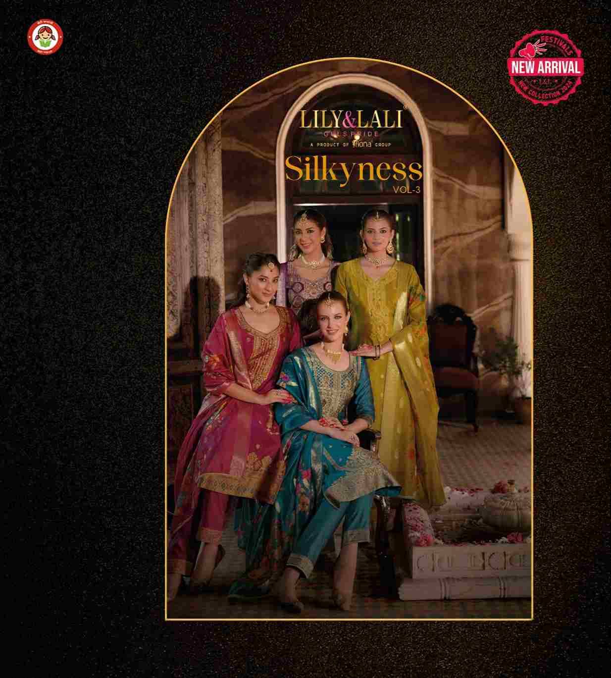 Silkyness Vol-3 By Lily And Lali 23001 To 23006 Series Beautiful Festive Suits Colorful Stylish Fancy Casual Wear & Ethnic Wear Organza Jacquard Dresses At Wholesale Price