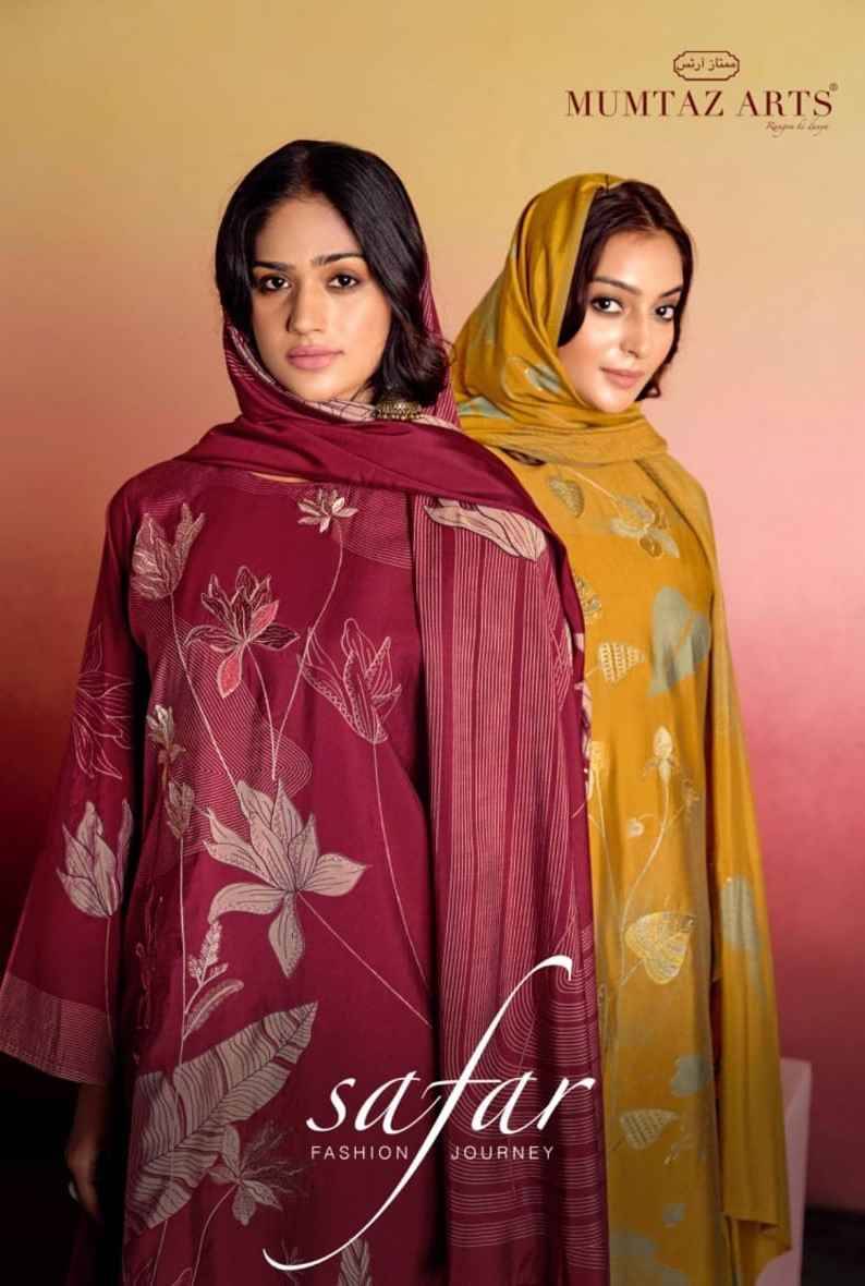 Safar By Mumtaz Arts 701 To 706 Series Beautiful Festive Suits Colorful Stylish Fancy Casual Wear & Ethnic Wear Pure Muslin Print Dresses At Wholesale Price