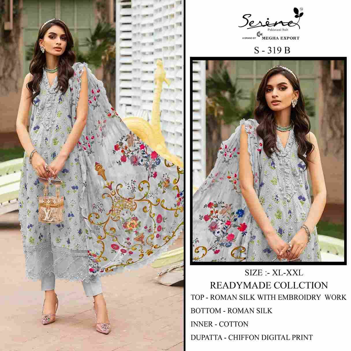 Serene Hit Design S-319 Colours By Serene S-319-A To S-319-D Series Beautiful Pakistani Suits Stylish Fancy Colorful Party Wear & Occasional Wear Silk Embroidered Dresses At Wholesale Price