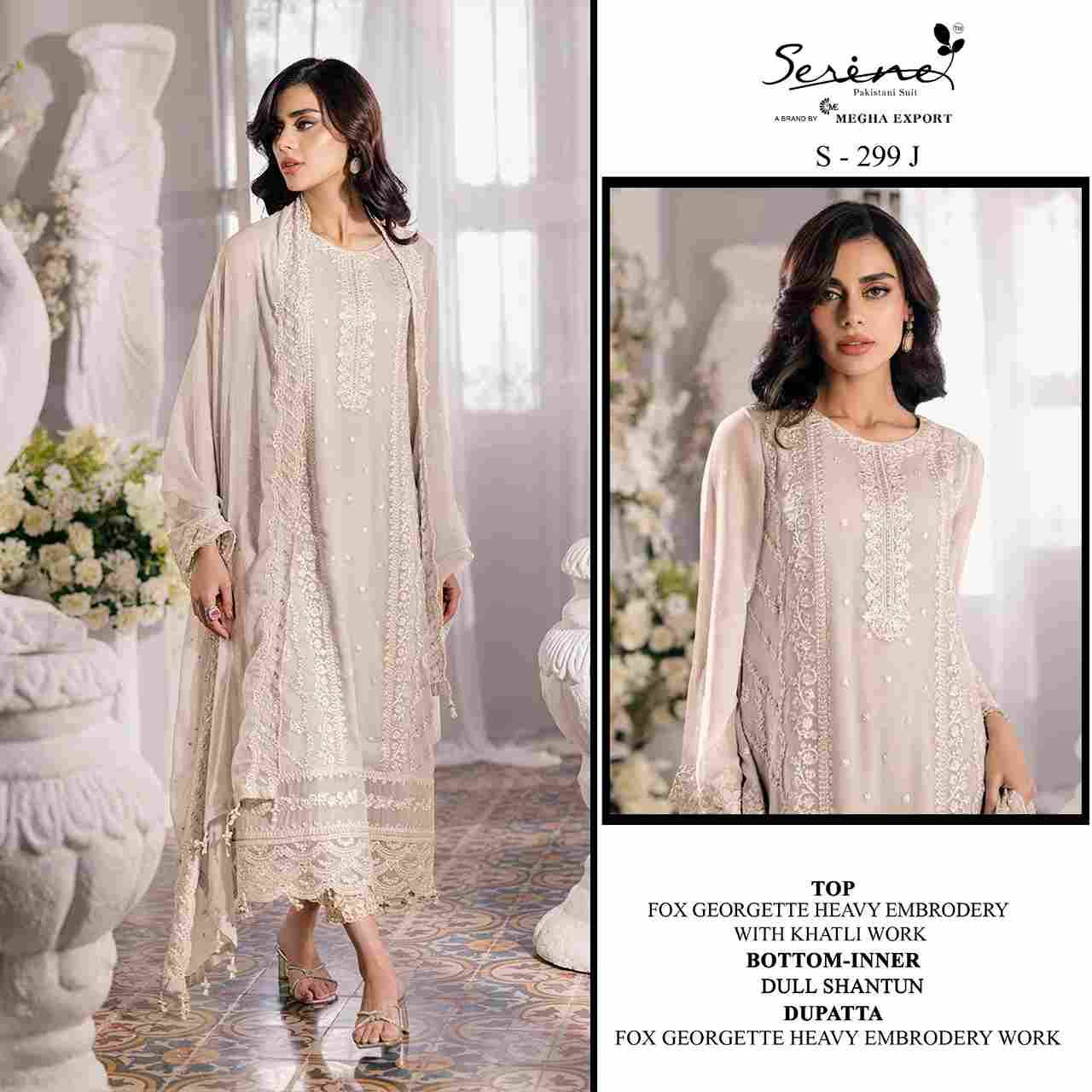 Serene Hit Design S-299 Colours Vol-3 By Serene S-299-I To S-299-L Series Designer Pakistani Suits Beautiful Fancy Colorful Stylish Party Wear & Occasional Wear Faux Georgette Embroidered Dresses At Wholesale Price