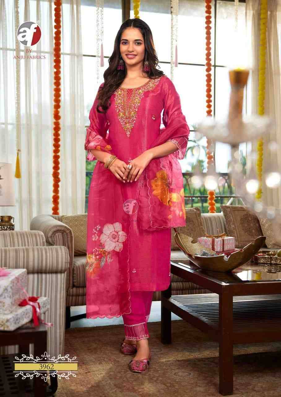 Saheli By Anju Fabrics 3961 To 3966 Series Beautiful Suits Colorful Stylish Fancy Casual Wear & Ethnic Wear Tissue Shimmer Dresses At Wholesale Price