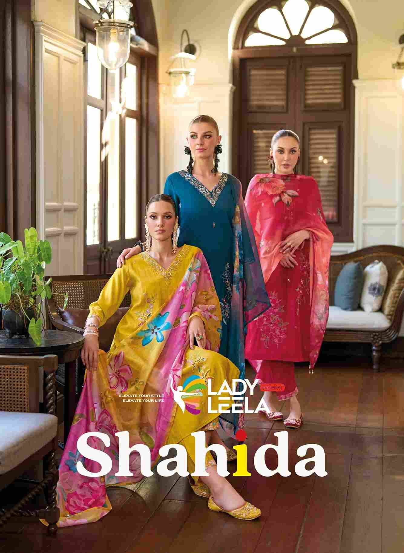 Shahida By Lady Leela 1411 To 1416 Series Designer Festive Suits Collection Beautiful Stylish Fancy Colorful Party Wear & Occasional Wear Viscose Silk Dresses At Wholesale Price