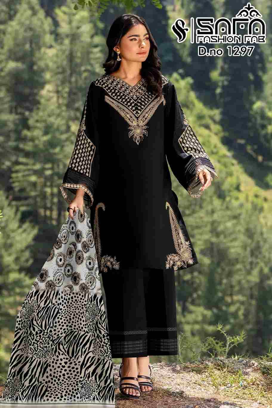 Safa Hit Design 1297 By Safa Fashion Beautiful Pakistani Suits Colorful Stylish Fancy Casual Wear & Ethnic Wear Georgette Embroidered Dresses At Wholesale Price