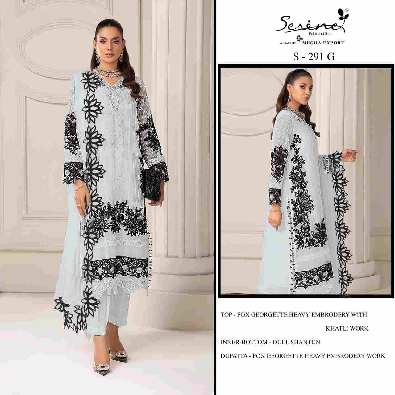 Serene Hit Design S-291 Colours Vol-2 By Serene S-291-F To S-291-I Series Designer Pakistani Suits Beautiful Fancy Colorful Stylish Party Wear & Occasional Wear Faux Georgette Embroidered Dresses At Wholesale Price