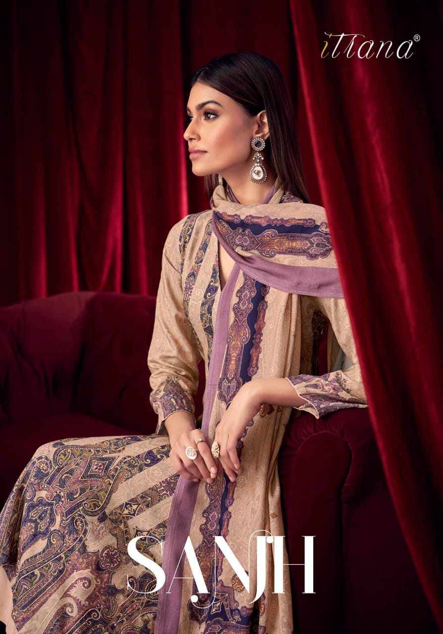 Sanjh By Itrana Beautiful Festive Suits Colorful Stylish Fancy Casual Wear & Ethnic Wear Staple Twill Dresses At Wholesale Price