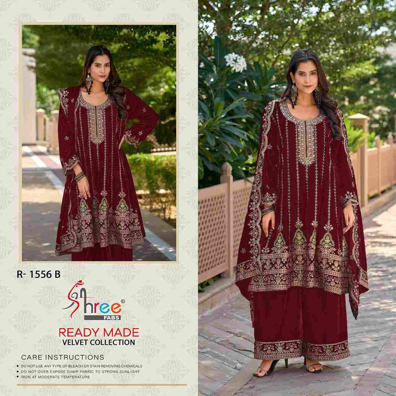 Shree Fabs Hit Design R-1556 Colours By Shree Fabs R-1556-A To R-1556-D Series Wholesale Designer Pakistani Suits Collection Beautiful Stylish Fancy Colorful Party Wear & Occasional Wear Velvet Dresses At Wholesale Price