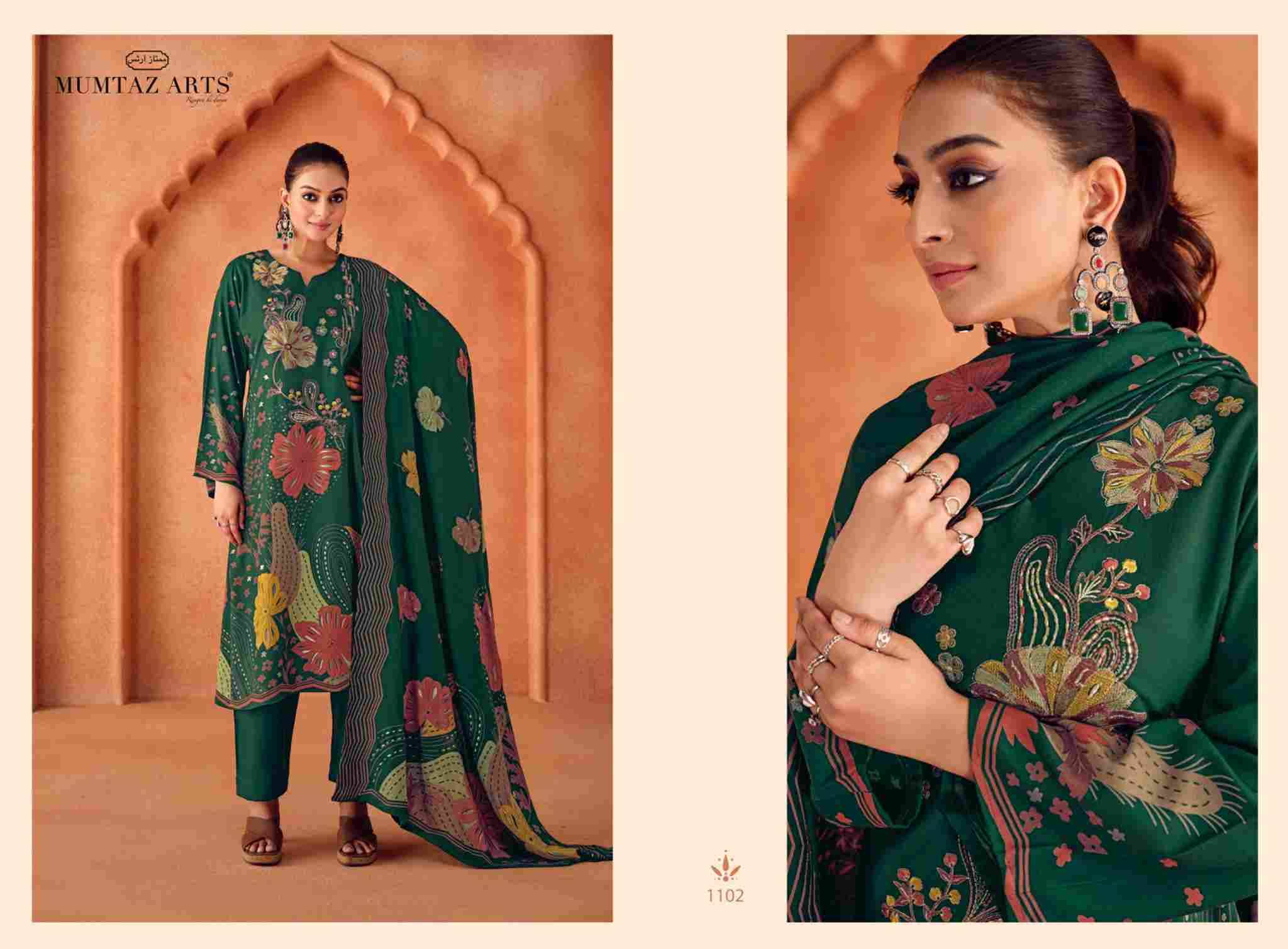 Tamanna By Mumtaz Arts 1101 To 1104 Series Beautiful Festive Suits Colorful Stylish Fancy Casual Wear & Ethnic Wear Pure Viscose Pashmina Print Dresses At Wholesale Price