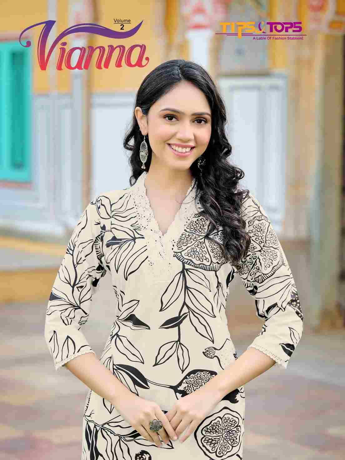 Vianna Vol-2 By Tips And Tops 201 To 206 Series Designer Stylish Fancy Colorful Beautiful Party Wear & Ethnic Wear Collection Rayon Print Kurtis At Wholesale Price