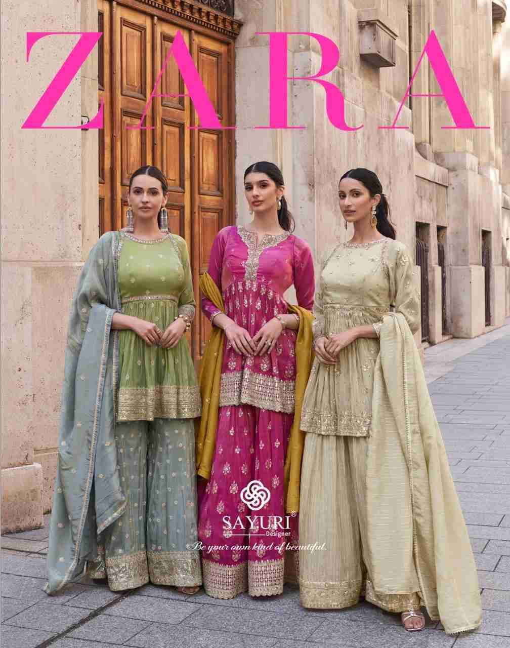 Zara By Sayuri 5614 To 5616 Series Designer Sharara Suits Beautiful Fancy Colorful Stylish Party Wear & Occasional Wear Fancy Dresses At Wholesale Price