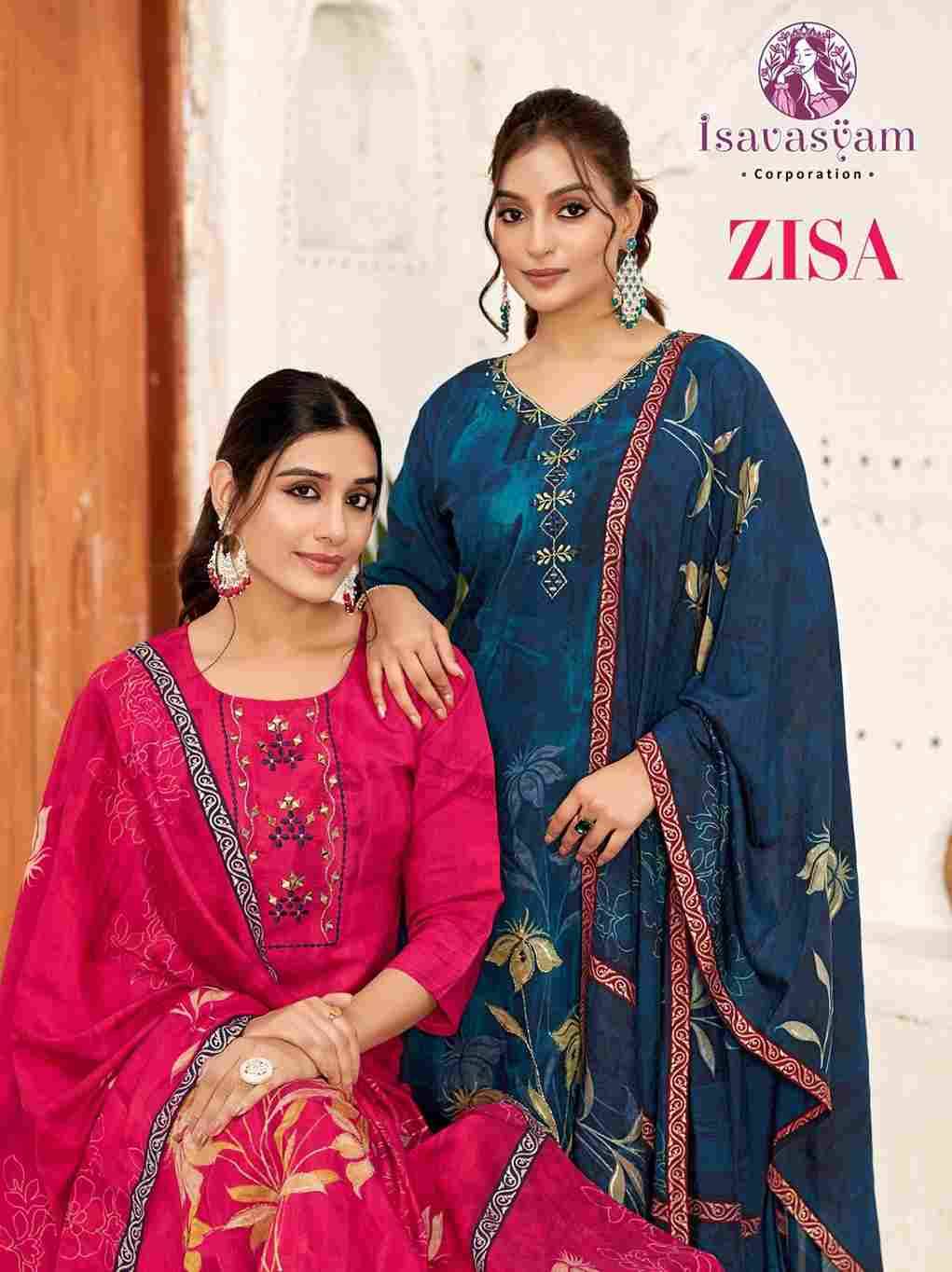 Zisa By Isavasyam 1001 To 1004 Series Beautiful Suits Colorful Stylish Fancy Casual Wear & Ethnic Wear Roman Silk Embroidery Dresses At Wholesale Price