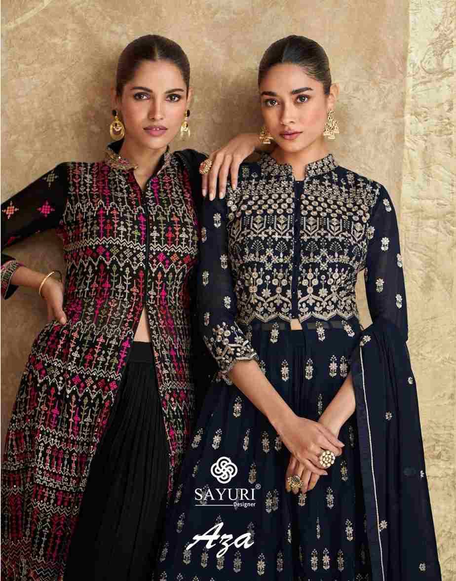 Aza By Sayuri 5636 To 5638 Series Beautiful Sharara Suits Stylish Fancy Colorful Casual Wear & Ethnic Wear Georgette Dresses At Wholesale Price