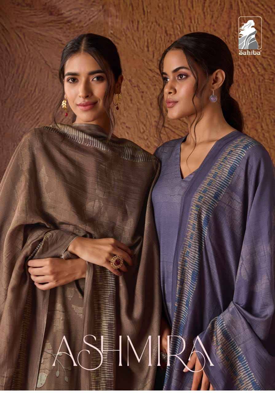 Ashmira By Sahiba Fabrics Beautiful Festive Suits Colorful Stylish Fancy Casual Wear & Ethnic Wear Staple Twill Dresses At Wholesale Price