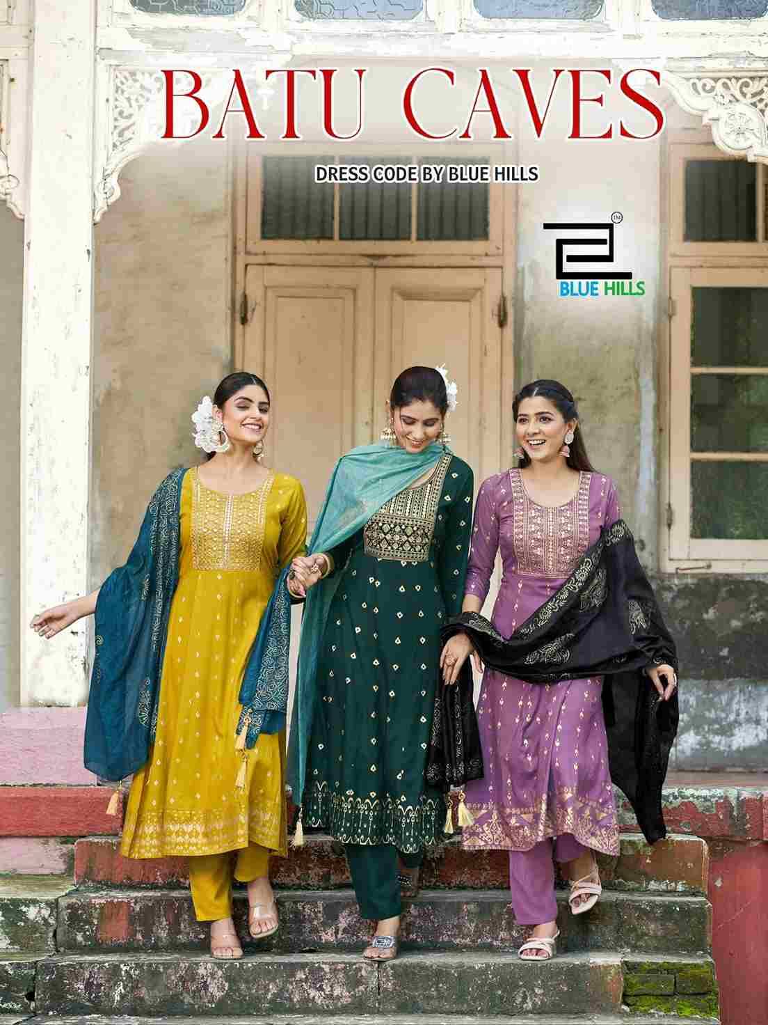 Batu Caves By Blue Hills 1001 To 1008 Series Beautiful Festive Suits Stylish Fancy Colorful Casual Wear & Ethnic Wear Rayon Dresses At Wholesale Price