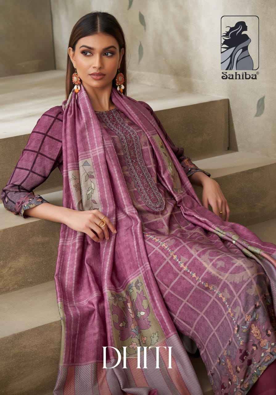 Dhiti By Sahiba Fabrics Beautiful Festive Suits Colorful Stylish Fancy Casual Wear & Ethnic Wear Staple Twill Dresses At Wholesale Price