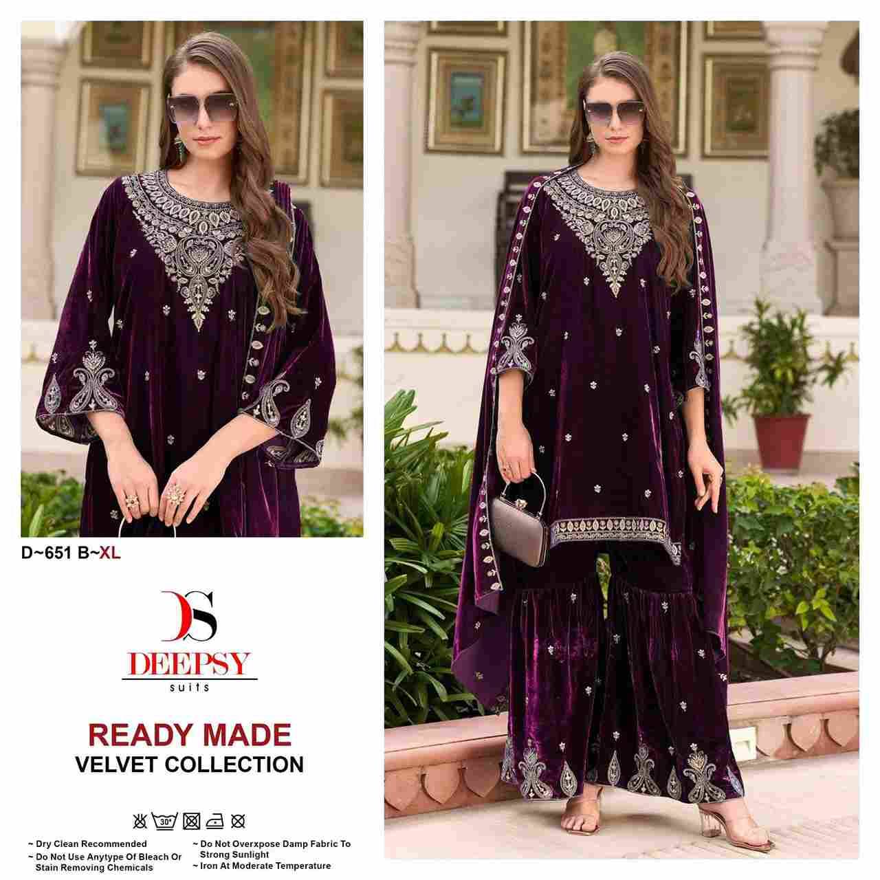 Deepsy Hit Design 651 Colours By Deepsy Suits 651-A To 651-D Series Pakistani Suits Beautiful Fancy Colorful Stylish Party Wear & Occasional Wear Velvet Embroidery Dresses At Wholesale Price