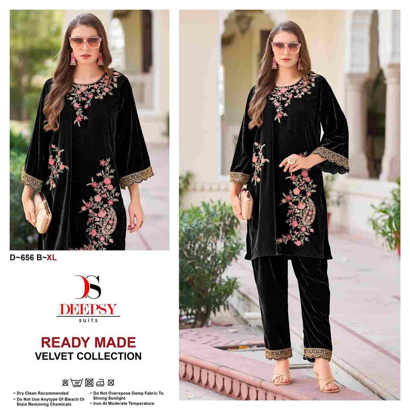 Deepsy Hit Design 656 Colours By Deepsy Suits 656-A To 656-D Series Designer Pakistani Suits Collection Beautiful Stylish Fancy Colorful Party Wear & Occasional Wear Velvet Kurtis With Bottom At Wholesale Price