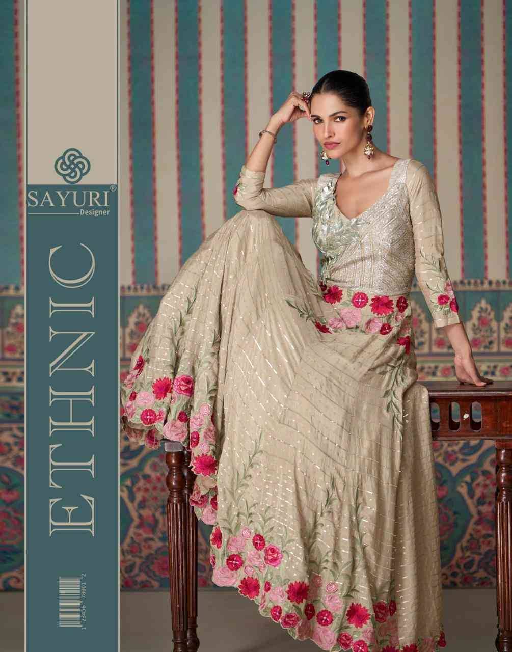 Ethnic By Sayuri 5681 To 5683 Series Designer Stylish Fancy Colorful Beautiful Party Wear & Ethnic Wear Collection Chinnon Silk Gown At Wholesale Price