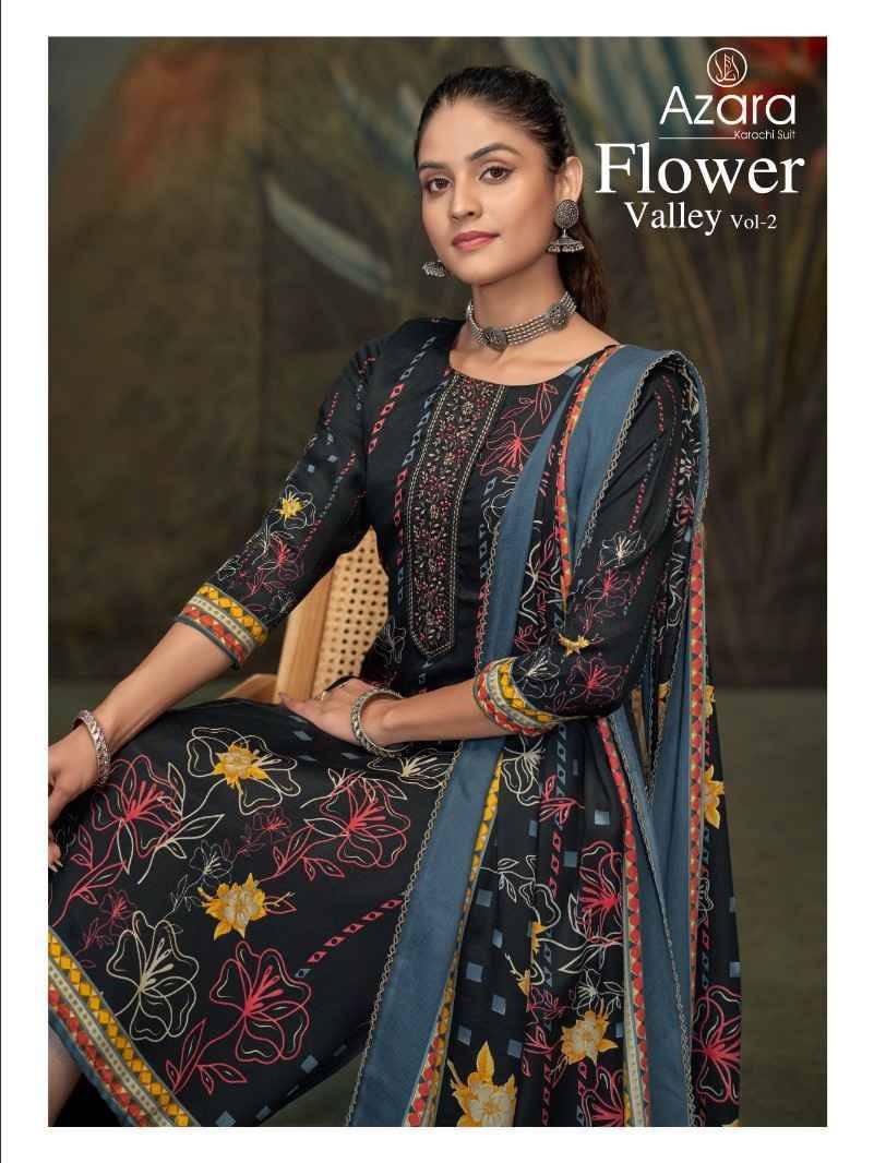 Flower Valley Vol-2 By Azara 23001 To 23004 Series Beautiful Stylish Festive Suits Fancy Colorful Casual Wear & Ethnic Wear & Ready To Wear Cambric Cotton Print Dresses At Wholesale Price