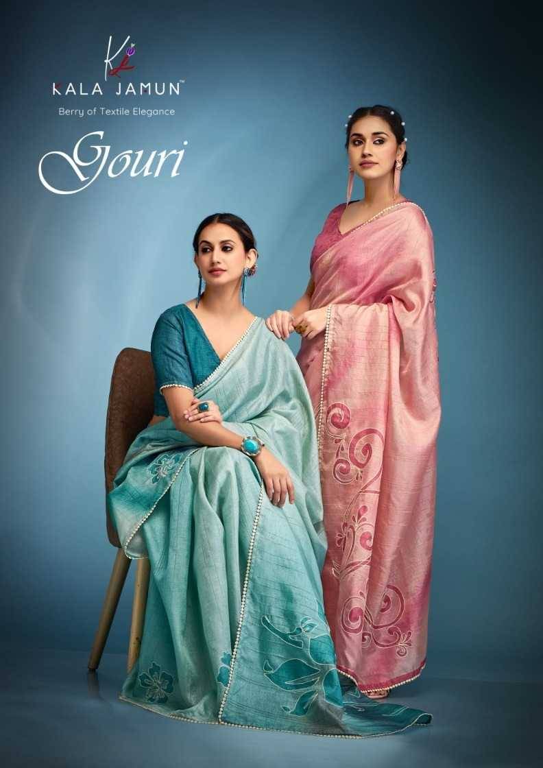 Gouri By Kala Jamun 71 To 74 Series Indian Traditional Wear Collection Beautiful Stylish Fancy Colorful Party Wear & Occasional Wear Tussar Silk Sarees At Wholesale Price