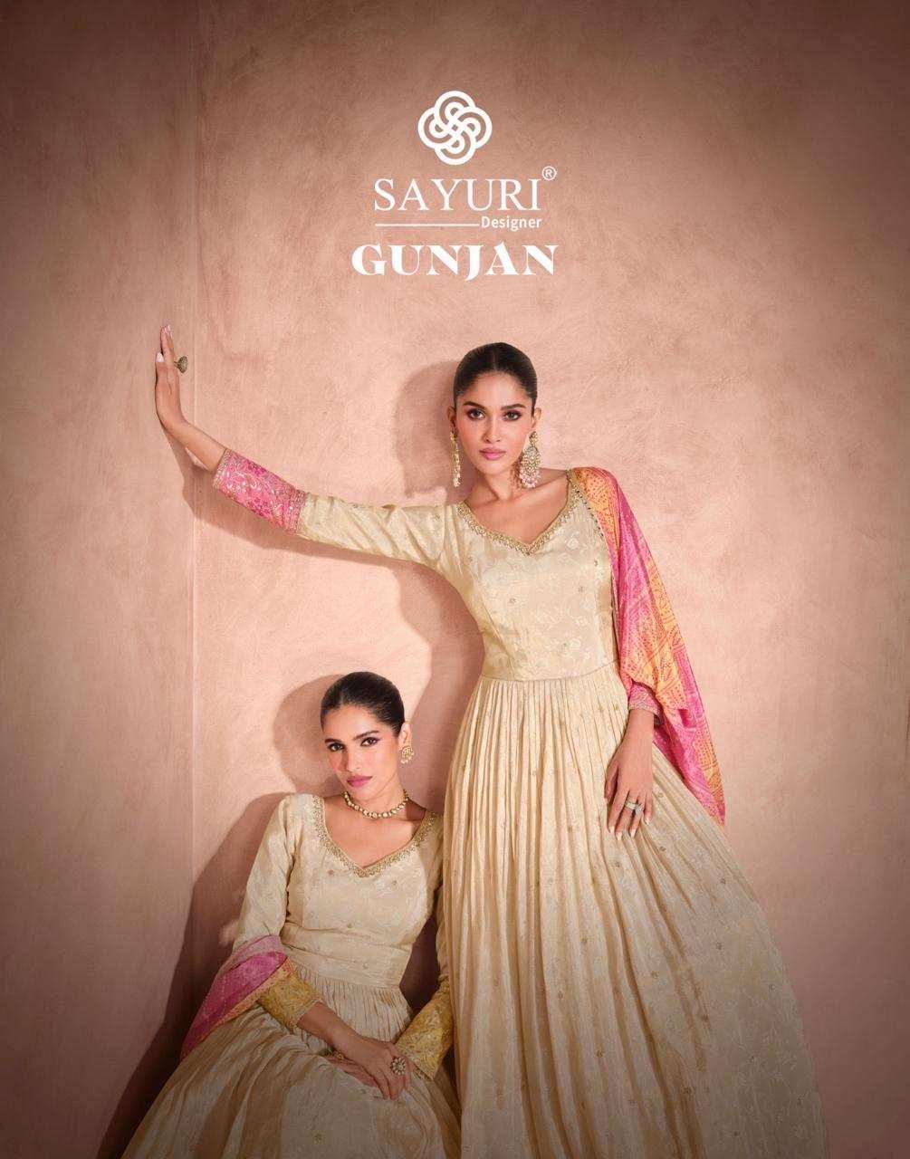 Gunjan By Sayuri 5674 To 5675 Series Designer Stylish Fancy Colorful Beautiful Party Wear & Ethnic Wear Collection Viscose Jacquard Silk Gown With Dupatta At Wholesale Price