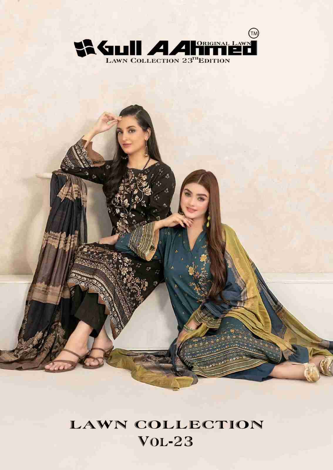 Gull Aahmed Lawn Collection Vol-23 By Gull Aahmed 197 To 202 Series Beautiful Festive Suits Stylish Fancy Colorful Casual Wear & Ethnic Wear Pure Lawn Dresses At Wholesale Price