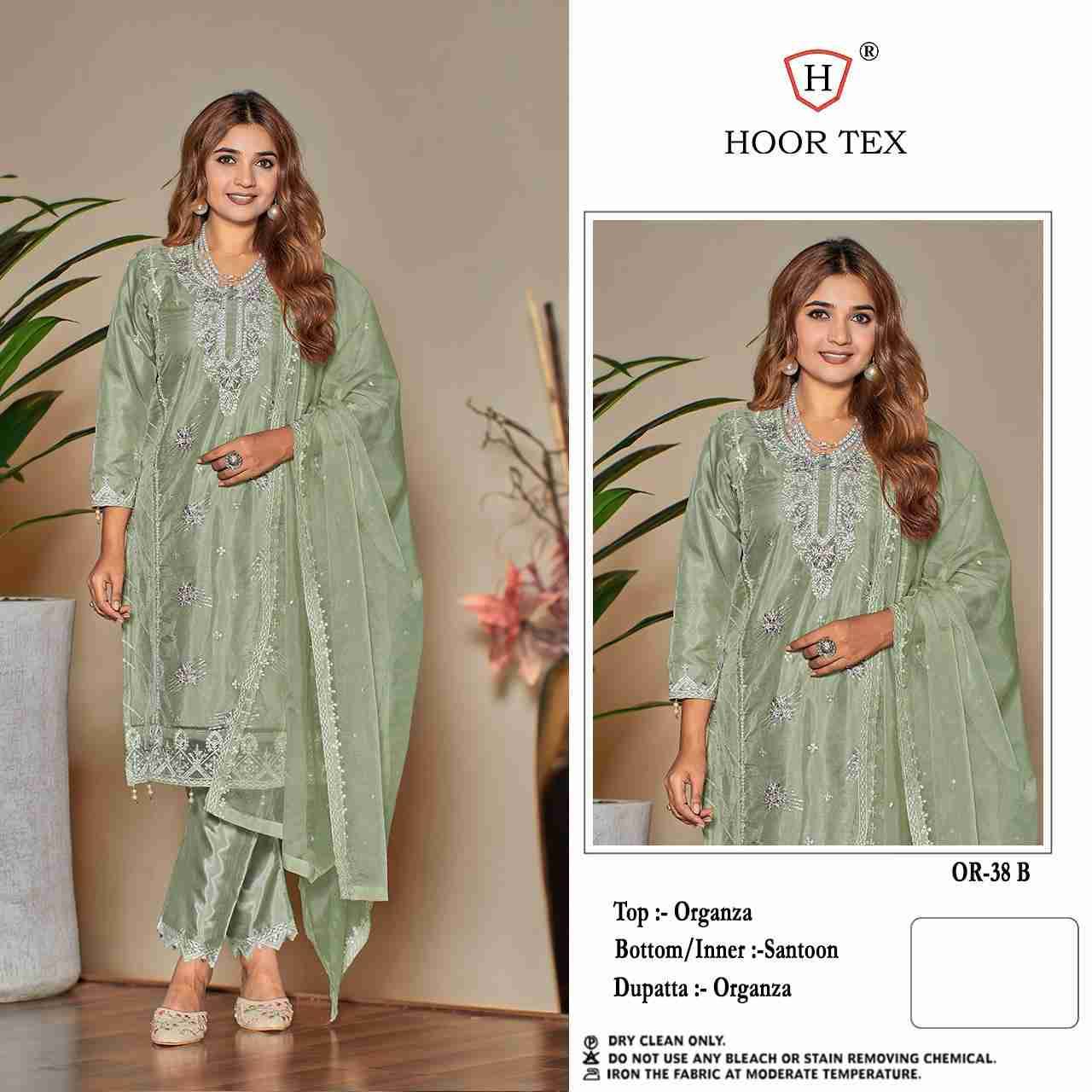 Hoor Tex Hit Design OR-38 Colours By Hoor Tex OR-38-A To OR-38-D Series Beautiful Pakistani Suits Stylish Colorful Fancy Casual Wear & Ethnic Wear Heavy Organza Embroidered Dresses At Wholesale Price