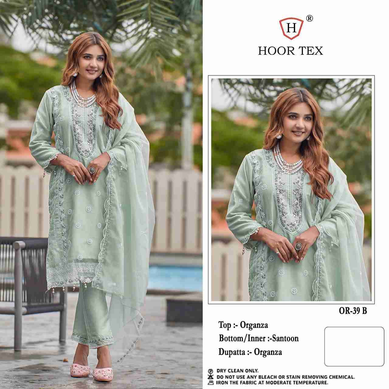 Hoor Tex Hit Design OR-39 Colours By Hoor Tex OR-39-A To OR-39-D Series Beautiful Pakistani Suits Stylish Colorful Fancy Casual Wear & Ethnic Wear Heavy Organza Embroidered Dresses At Wholesale Price