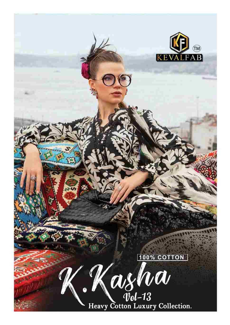 K.Kasha Vol-13 By Keval Fab 13001 To 13006 Series Beautiful Festive Suits Stylish Fancy Colorful Casual Wear & Ethnic Wear Pure Cotton Print Dresses At Wholesale Price