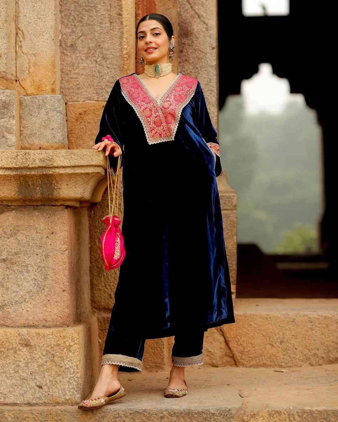 K-1391 Fashid Wholesale Beautiful Suits Colorful Stylish Fancy Casual Wear & Ethnic Wear Velvet Dresses At Wholesale Price