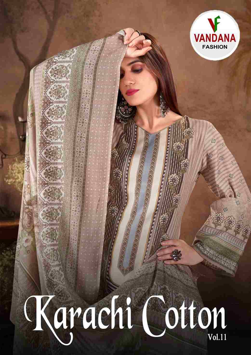 Karachi Cotton Vol-11 By Vandana Fashion 1101 To 1110 Series Beautiful Festive Suits Stylish Fancy Colorful Casual Wear & Ethnic Wear Cotton Print Dresses At Wholesale Price