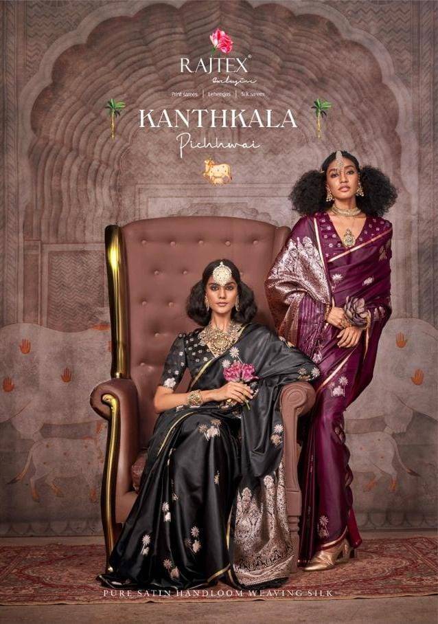 Kanthkala Pichwai By Raj Tex 397001 To 397006 Series Indian Traditional Wear Collection Beautiful Stylish Fancy Colorful Party Wear & Occasional Wear Banarasi Silk Sarees At Wholesale Price