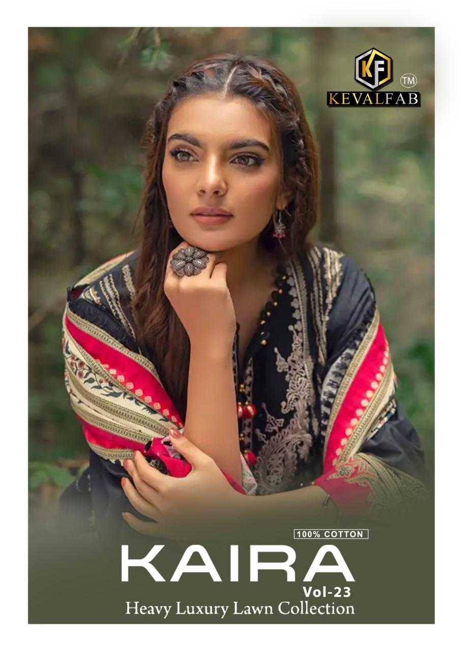 Kaira Vol-23 By Keval Fab 23001 To 23006 Series Beautiful Festive Suits Colorful Stylish Fancy Casual Wear & Ethnic Wear Pure Lawn Cotton Print Dresses At Wholesale Price