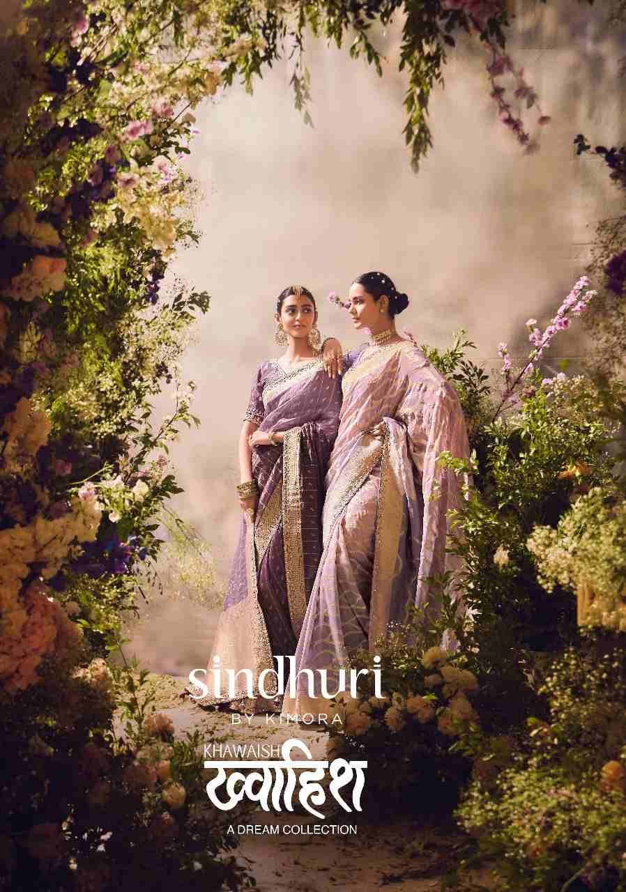 Khwahish By Kimora Fashion 330 To 340 Series Indian Traditional Wear Collection Beautiful Stylish Fancy Colorful Party Wear & Occasional Wear Silk Sarees At Wholesale Price