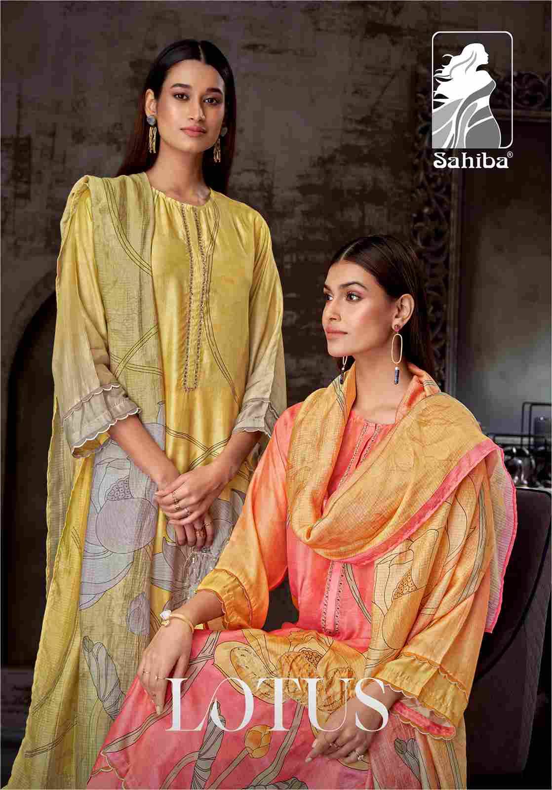 Lotus By Sahiba Fabrics Beautiful Festive Suits Colorful Stylish Fancy Casual Wear & Ethnic Wear Pure Muslin Silk Dresses At Wholesale Price