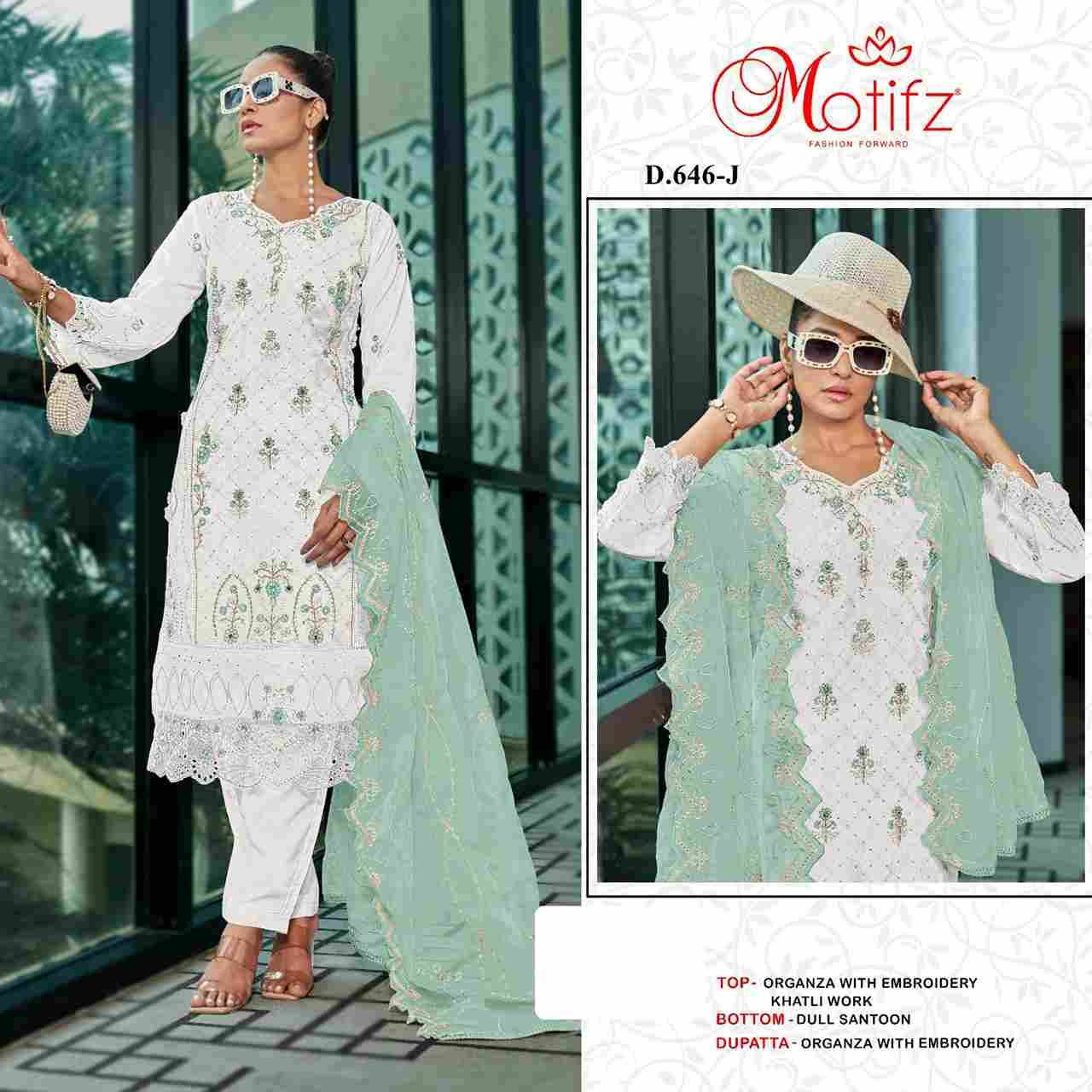 Motifz Hit Design 646 Colours Vol-3 By Motifz 646-I To 646-L Series Beautiful Pakistani Suits Colorful Stylish Fancy Casual Wear & Ethnic Wear Organza Dresses At Wholesale Price