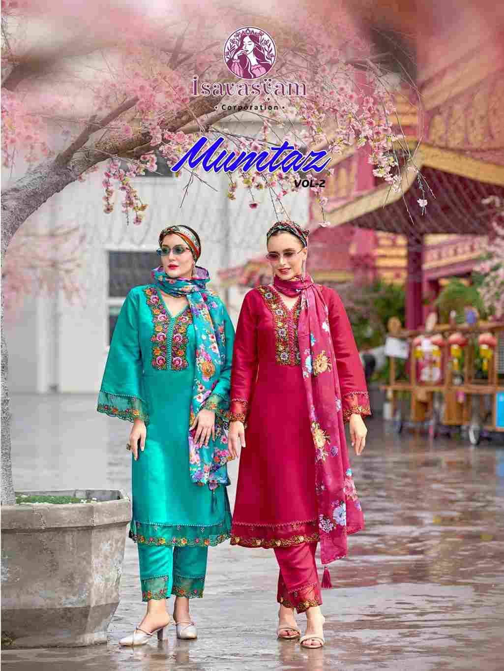 Mumtaz Vol-2 By Isavasyam 1001 To 1006 Series Beautiful Suits Colorful Stylish Fancy Casual Wear & Ethnic Wear Pure Roman Silk Embroidery Dresses At Wholesale Price