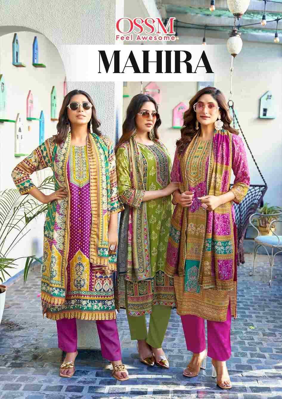 Mahira By Ossm 1001 To 1005 Series Designer Stylish Fancy Colorful Beautiful Party Wear & Ethnic Wear Collection Viscose Muslin Dresses At Wholesale Price